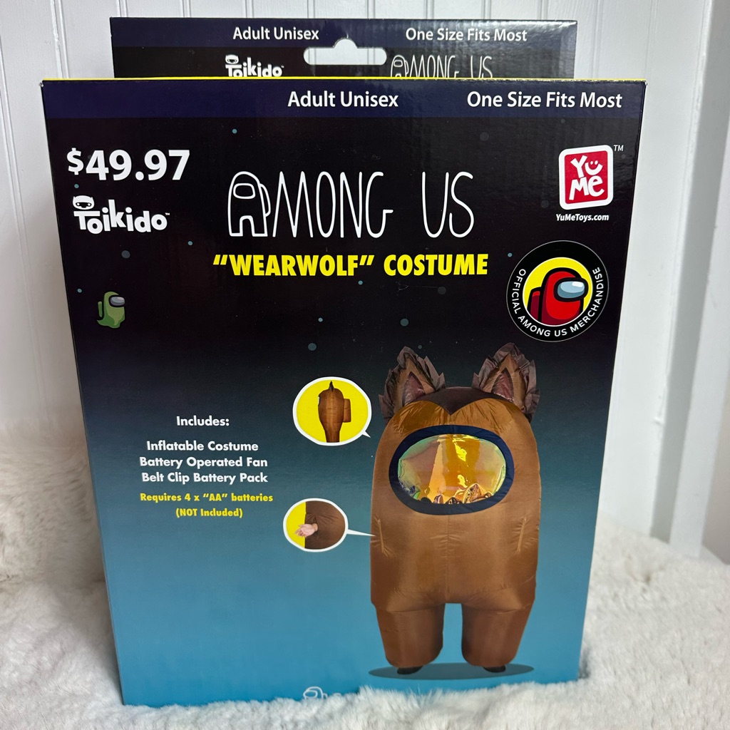 Among Us Wearwolf Costume For Adults.. One Size Fits Most